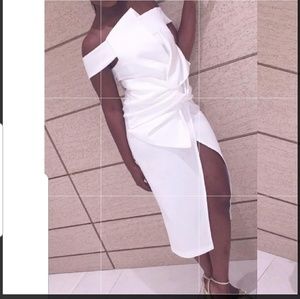 Asos White scuba dress